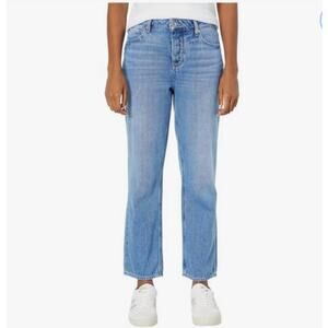 PAIGE Noella Straight Leg Jeans Coastline Medium Wash Soft Cotton Lyocell sz 26